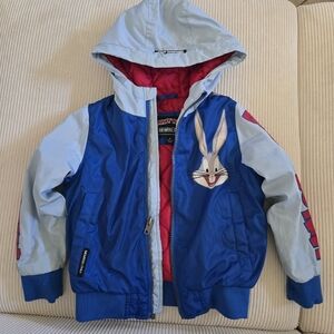 Members Only Warner Bros Blue and Gray Kids Raincoat